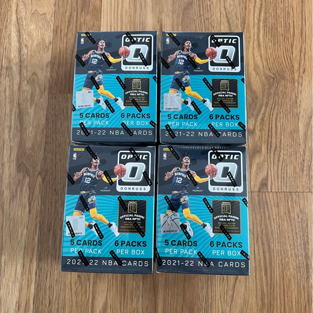 2021-22 Panini Donruss Optic NBA Basketball Blaster Box LOT of 4 SEALED NEW